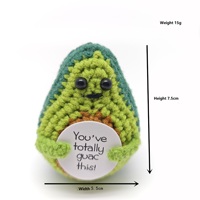 Pomme de terre à énergie créative PP coton Mini poche câlin Crochet avocat cadeau accessoires faits à la main drôle fête de noël décor à la maison