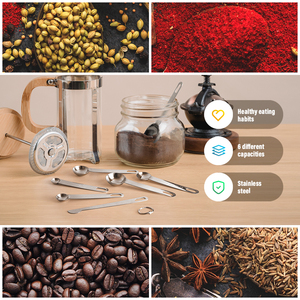 7-miếng thép không gỉ đo Thìa bộ, muỗng cà phê và muỗng canh, kim loại matcha Cà Phê Đo thìa - Product Image 2