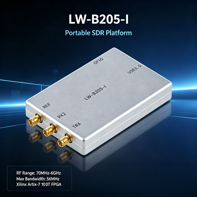 LUOWAVE Industrial Mini SDR Board Xilinx Artix-7 XC7A100T FPGA 1T1R Transceiver USRP B205mini-i UHD Ecosystem AD9364 RFIC USB