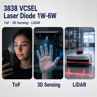 3838 808nm 850nm 940nm Dioda Laser VCSEL 1W 2W 3W 6W Daya Tinggi SMD Inframerah untuk Pemantauan Keamanan Jarak Jauh Penglihatan Malam