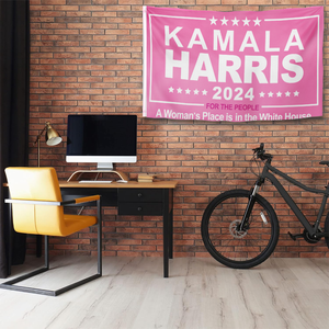 Bandera de Kamala Harris 2024 de 3x5 pies, poliéster resistente a todo clima, ojales de latón duraderos para patio, jardín, hogar - Product Image 4