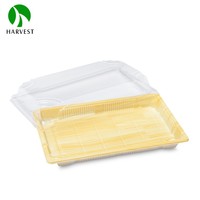 Restaurant de cuisine japonaise personnalisé togo emballage de boîte à sushi alimentaire en plastique jetable à emporter