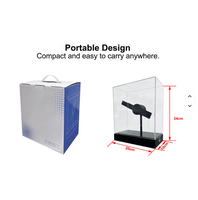 Petite boîte holographique publicitaire de 18cm hologramme portable 3d table d'alimentation intégrée de bureau avec affichage LED transparent Holo