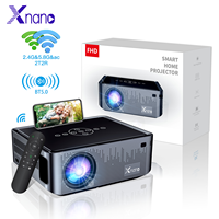 Projecteur portable 2025 XNANO X1 PRO Android 9.0 intelligent avec autofocus, décodage 8K, vidéo 5G, télécommande vocale 4K et Wi-Fi