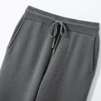 Ensembles en cachemire pour femmes en gros : Cardigan zippé à capuche et pantalon en maille, ensemble deux pièces pour la détente, personnalisable OEM
