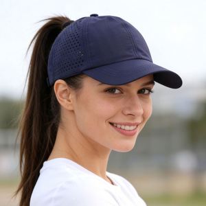 Womens UPF 50+ Baseball Cap Waterproof Quick Dry Adjustable Ponytail Hat for <b>Running</b> Hiking Golf Sport Promotion Gift - Product Image 4