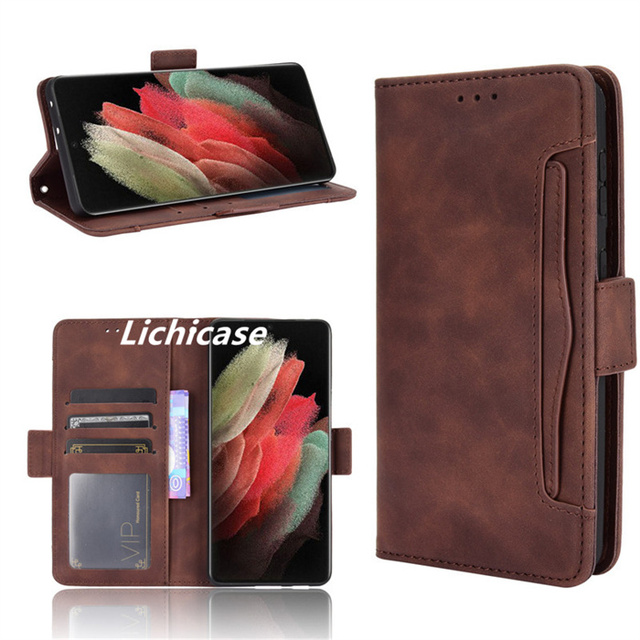 Lichicase Magnetic Flip PU Leather Bracket Back Cover for Samsung A06 A16 A07 A17 M36 F36 Wallet Phone Case