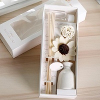 Coffret Cadeau Diffuseur d'Huiles Essentielles en Céramique avec Bâtonnets en Rotin Rond, Sans BPA, pour Aromathérapie, Parfum Inclus - Meilleures Ventes