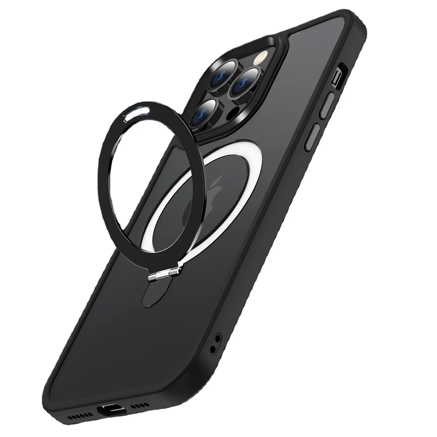 New shockproof Armour sport crystal phone case for iphone 14 pro Max with Strong magnetic a foldable kickstand