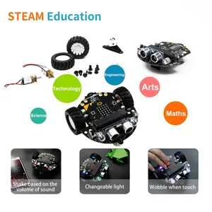 Nhà máy cung cấp ABS nhựa tinybit <span class=keywords><strong>Robot</strong></span> thông minh xe microbit tương thích giáo dục đồ chơi <span class=keywords><strong>robot</strong></span> xe - Product Image 4