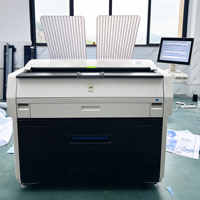 Copieur d'ingénierie reconditionné pour Kip 7170 KIP7170, imprimante laser couleur A0 pour plans et cartes, avec système de sécurité rouge, machine d'impression blanche d'occasion