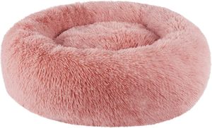 Manufacturer Wholesale pink Luxury <b>Donut</b> Round Plush Dog Pet Cat <b>Bed</b> - Product Image 1