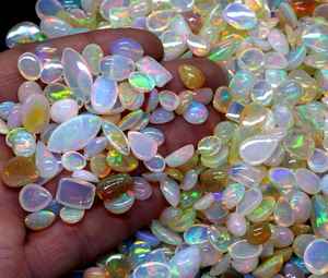 High Quality Ethiopian White <b>Opal</b> Cabochon Bulk Lot Natural Welo <b>Opal</b> for Jewelry Making Heat Treated - Product Image 1