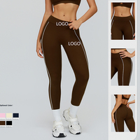 Ensemble de fitness 2 pièces pour femme, color block, avec soutien-gorge de sport anti-choc ajouré et leggings taille haute effet seconde peau, pour yoga et course à pied