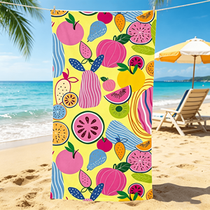 Toalla de Playa de Microfibra con Estampado de Frutas Tropicales YABEE, Secado Rápido, Antiarena, Toalla de Baño Extra Grande, para Todas las Estaciones, Verano, Piscina, Viajes, Aire Libre - Product Image 1