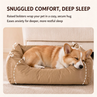 Coussin-lit pour chien en tissu Oxford imperméable et résistant, anti-griffures, lavable, grand format, pour chiens et chats de taille moyenne à grande, vente en gros