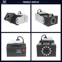 Machine à Fumée Pivotante DMX512 3000 W Orientable Multi-Angles avec Télécommande et Lumières LED RVB 12x3W