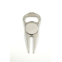 Outil multifonctionnel de réparation de divots de golf, ouvre-bouteille en alliage de zinc, outil de réparation de marques de balle, accessoire sportif portable pour le golf