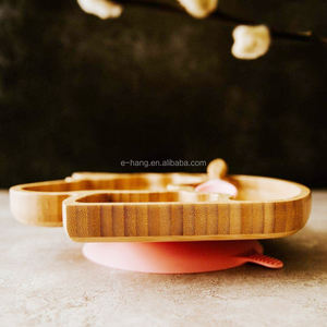 Meilleure vente 2021, <span class=keywords><strong>licorne</strong></span> en bambou naturel, ventouse pour bébé, plaque d'aspiration et d'alimentation stable - Product Image 6