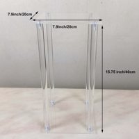 Supports de fleurs pour centre de table de mariage indien, modernes, légers, en acrylique, 23 pouces, 10 pièces