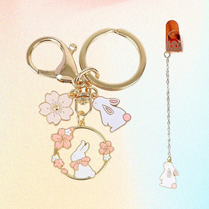 Wholesale Manufacturers Custom Metal Keychain Kids Lovely Cat Cartoon Key Ring Souvenir Metal Key Chain