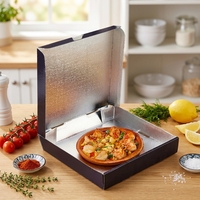 Boîtes à pizza italiennes personnalisées imprimées sur mesure en carton ondulé avec pelliculage brillant recyclable