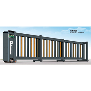 Porte coulissante sectionnelle électrique moderne en alliage d'aluminium sans rail au sol pour entrepôt, villa et parc - Product Image 2