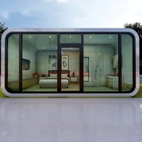 Sinoy Compact Smart Apple Tiny House Solution, Cápsula Espacial Prefabricada, Cabaña Glamping Pod, Hotel Villa Tienda de Acero Moderna de 40 pies