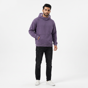 Half High Collar Hoodies Sweatshirts Printing No <b>String</b> Sweater Heavyweight 420G Fleece Men Knitted Fabric - Product Image 1