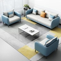 Canapé de bureau moderne et élégant en cuir, 6 places, sectionnel, idéal pour les réunions et le salon – Offre spéciale