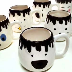 Prosper-Link vente en gros OEM peint à la main 3D mignon Animal émoticône chaton chien émoticône tasse personnalisée en céramique tasse à <span class=keywords><strong>café</strong></span> - Product Image 3