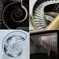 Century mosaic Großhandel Naturstein Straight Spiral Marmor Treppe Stufen und Riser Fliesen Projekt Custom ized
