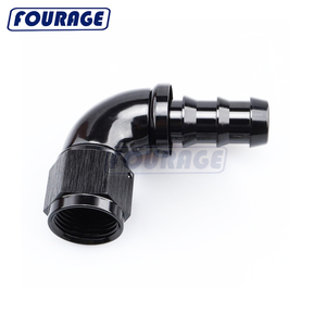 Ricambi Auto Premium alluminio 90 gradi One Piece Full Flow <span class=keywords><strong>raccordo</strong></span> <span class=keywords><strong>femmina</strong></span> per tubo a sbavatura Push-on Push Lock adattatore - Product Image 2