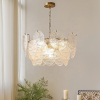 Lustre de salle à manger/salon en cuivre doré, LED, hauteur réglable, style français, mi-siècle, nordique, moderne, minimaliste, luxe léger