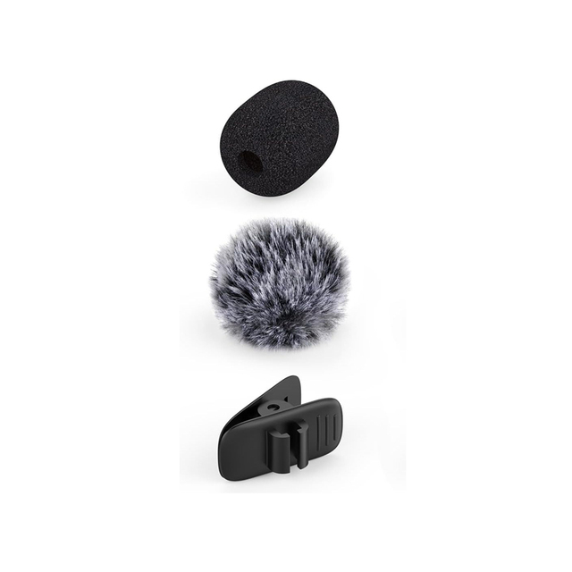 Wireless Lavalier Microphone Windscreen Set Furry Foam Covers with Clips Washable Windproof Noise Reduction for Lapel Mic