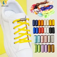 Colorful Metal Capsule Soft Velvet Semicircle Oval Lazy Elastic Shoe Laces