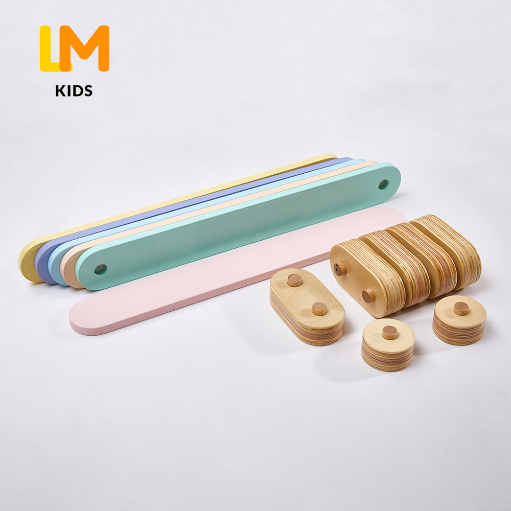 Детская деревянная Регулируемая фанера Монтессори, Детская балансировочная доска, игрушка, детские балансировочные балки