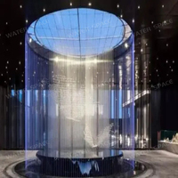 Cortina de Agua Digital Personalizada de 1M 2M 3M, Cascada de Agua para Decoración Interior y Exterior
