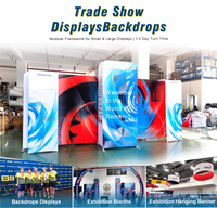 10X10ft installation rapide étal de stand d'exposition en aluminium 3x3 en tissu modulaire Portable pour l'affichage de salon équitable