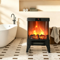 Cheminée électrique autoportante pour la maison, chauffage domestique, flamme dynamique 3D réaliste, télécommande, protection contre la surchauffe