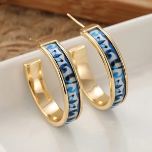 Orecchini a Cerchio Ispirati al Vintage per Donne, Stile Artistico Elegante, Gioielli per Orecchie Rotondi alla Moda - Product Image 3