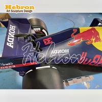Escultura de Coche de Fórmula 1 Personalizada de Gran Tamaño, Modelo de Coche de Fibra de Vidrio a Tamaño Real, Estatua de Coche de Carreras de Simulación, Colección de Arte Pop