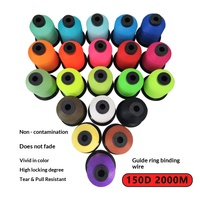 Fil de montage pour anneaux de canne à pêche, nylon importé 150D enduit d'époxy, résistant à la décoloration, 2000 mètres par bobine