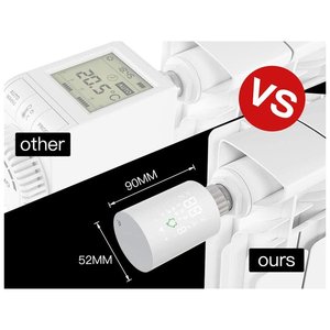 Termostato ZigBee valvola del radiatore Wireless alimentato a batteria Alexa & Google casa compatibile con riscaldatore per la casa intelligente