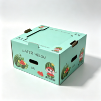 Boîte en carton ondulé kraft recyclé imprimée en quatre couleurs, personnalisée, pour l'emballage de fruits frais (melon, olive) – Vente en gros directe usine Chine