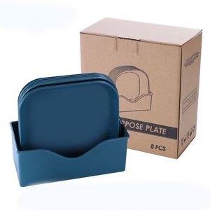 Assiette à os et à déchets en plastique, design mignon et luxueux, avec base, pour fruits et collations, usage domestique - Product Image 5
