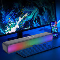Barre de son Bluetooth COOMAER 2.0 canaux stéréo sans fil pour PC, TV et jeux, avec RGB, AUX et USB – Offre Spéciale