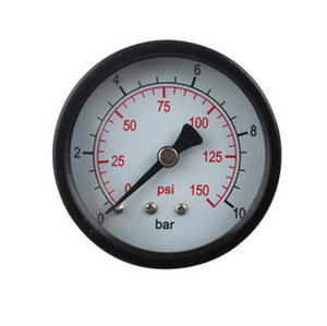 Medidor de pressão de concha de aço preto comum de 50mm, conexão traseira de barra <span class=keywords><strong>10</strong></span> - Product Image 1