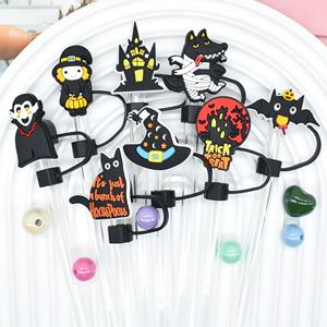 Accessoires de décoration pour chapeau de paille de dessin animé de haute qualité, série Halloween, en PVC souple détachable de 10 mm - Product Image 3