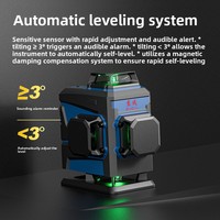 Niveau laser vert Dongcheng FF-16LE2 16 lignes 505-520nm 4D 360 degrés, haute précision industrielle et DIY, ligne fine lumineuse de 4 mm